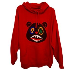 BAWS Red Long Sleeve Graphic Hoodie Size XL